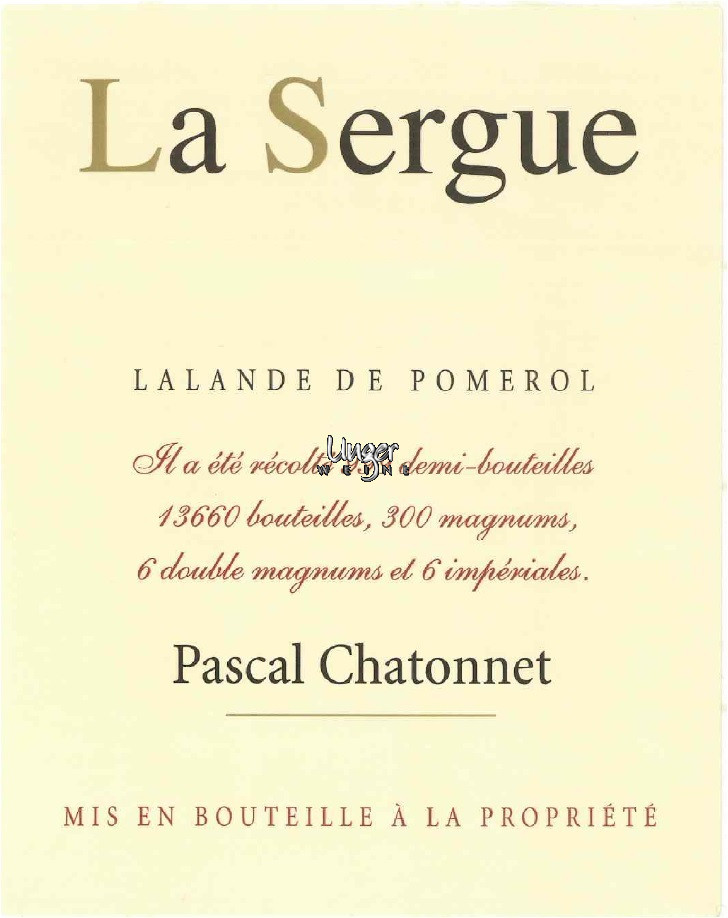 2021 Chateau La Sergue Lalande de Pomerol