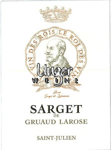 2023 Sarget de Gruaud Chateau Gruaud Larose Saint Julien