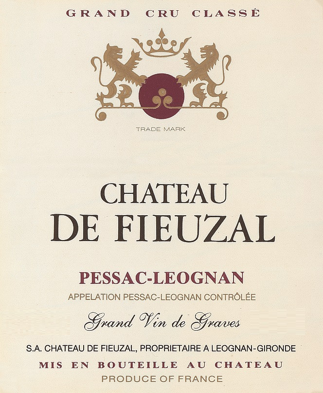 2022 Chateau de Fieuzal Rouge Chateau de Fieuzal Pessac Leognan
