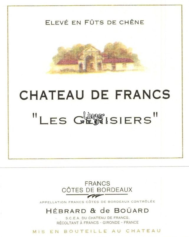2022 Les Cerisiers Chateau de Francs Cotes de Francs