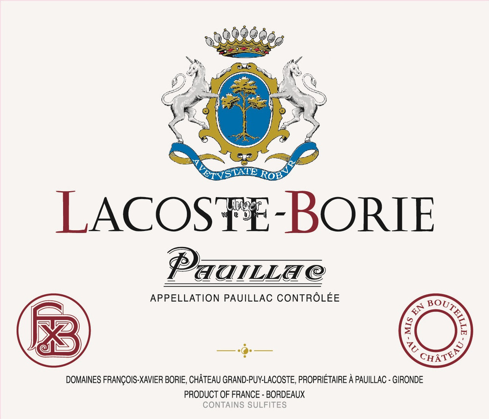 2022 Lacoste Borie Chateau Grand Puy Lacoste Pauillac