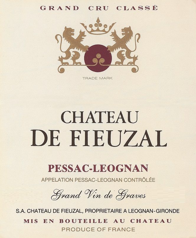 2025 Chateau de Fieuzal Rouge Chateau de Fieuzal Pessac Leognan