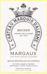 2025 Chateau Marquis d´Alesme Becker Margaux