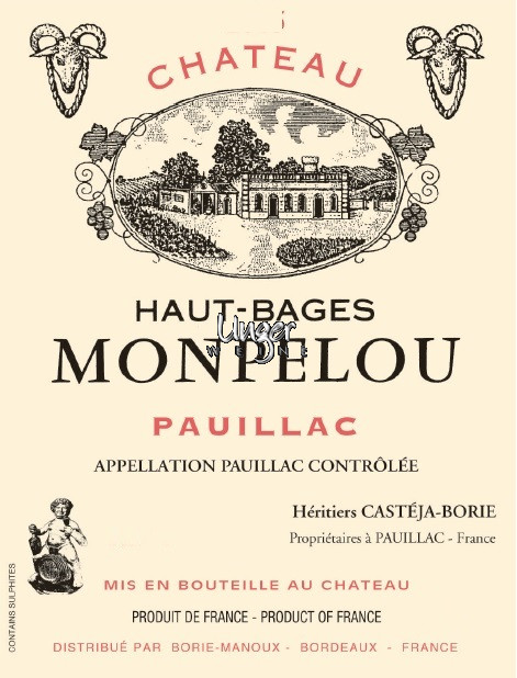 2022 Chateau Haut Bages Monpelou Pauillac