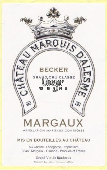 2022 Chateau Marquis d´Alesme Becker Margaux