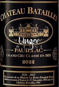 2022 Chateau Batailley Pauillac