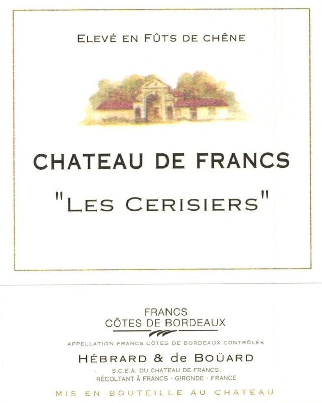2025 Les Cerisiers Chateau de Francs Cotes de Francs