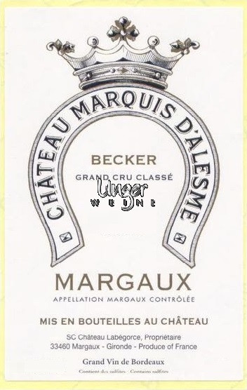 2023 Chateau Marquis d´Alesme Becker Margaux