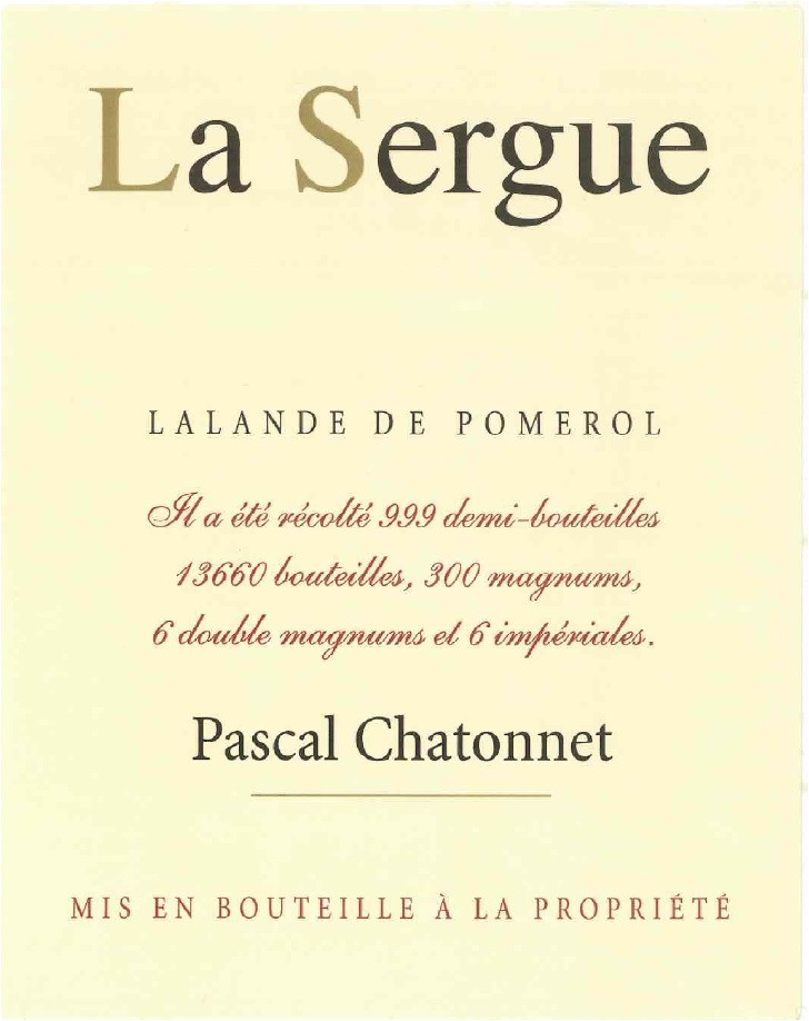 2021 Chateau La Sergue Lalande de Pomerol