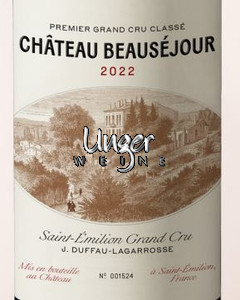 2022 Chateau Beausejour Duffau-Lagarrosse Saint Emilion