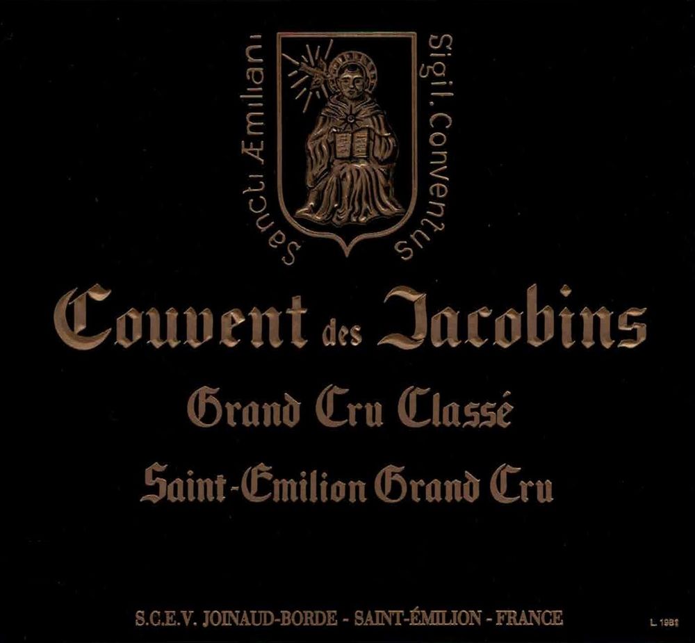 2025 Chateau Couvent des Jacobins Saint Emilion