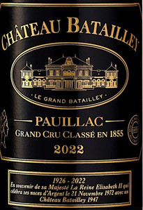 2022 Chateau Batailley Pauillac