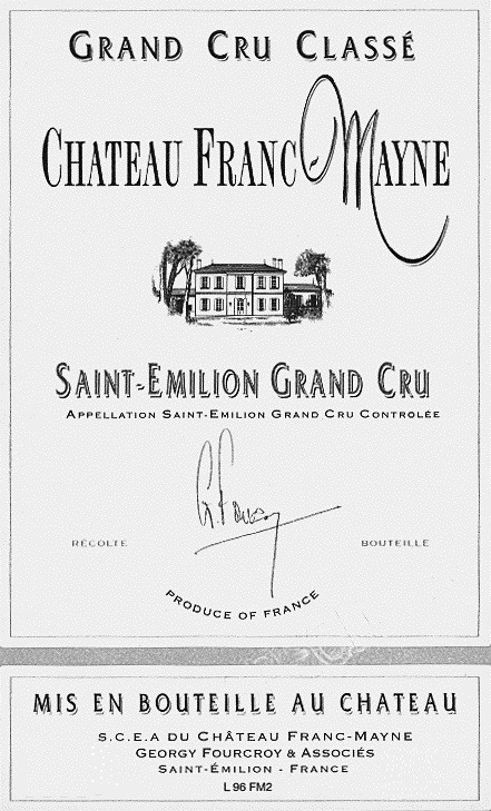 2021 Chateau Franc Mayne Saint Emilion
