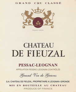 2025 Chateau de Fieuzal Rouge Chateau de Fieuzal Pessac Leognan