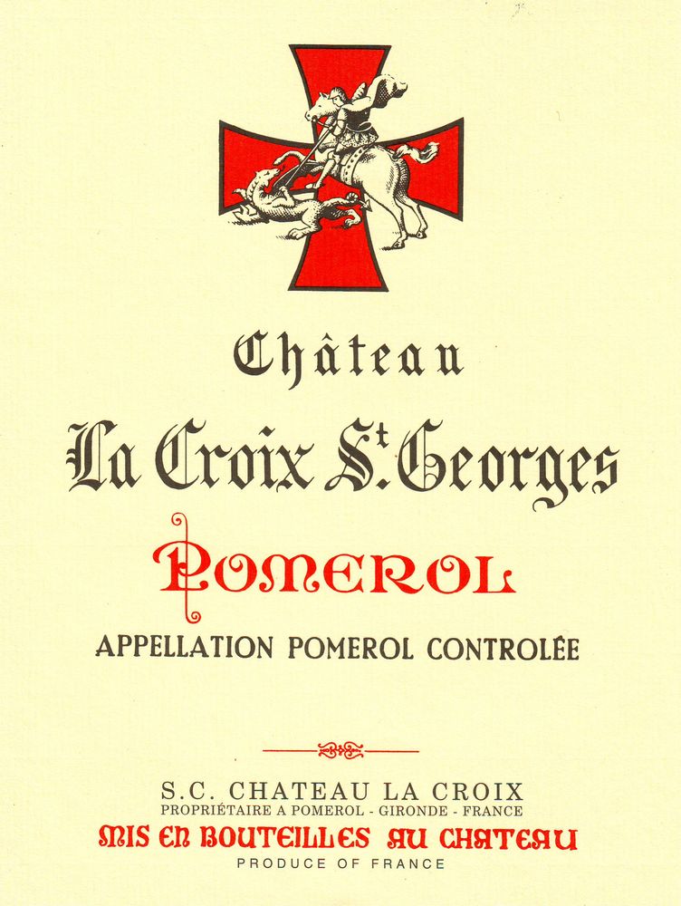 2021 Chateau La Croix Saint Georges Pomerol