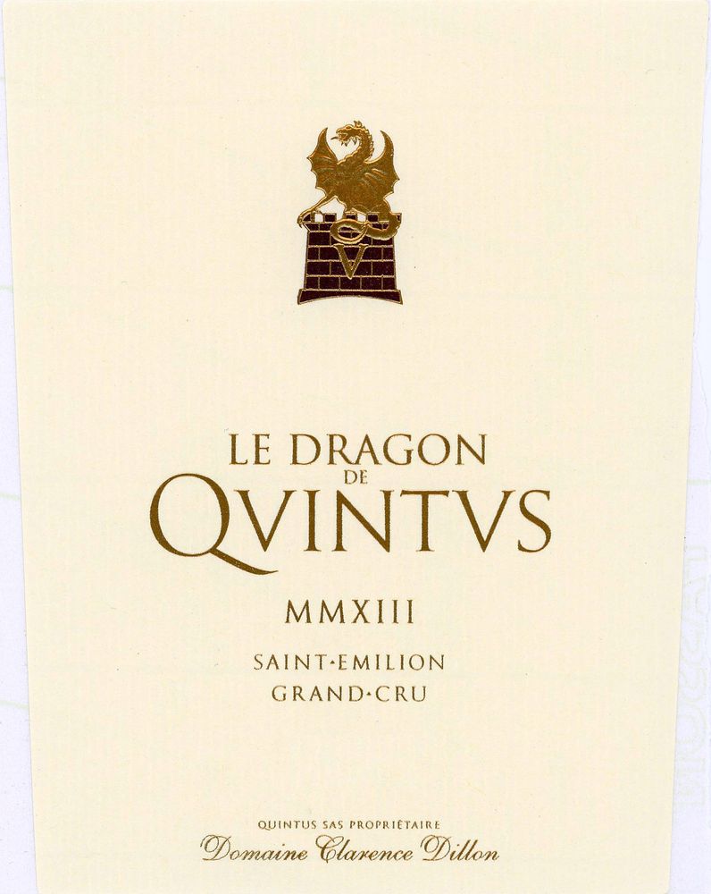 2025 Le Dragon de Quintus Chateau Quintus Saint Emilion