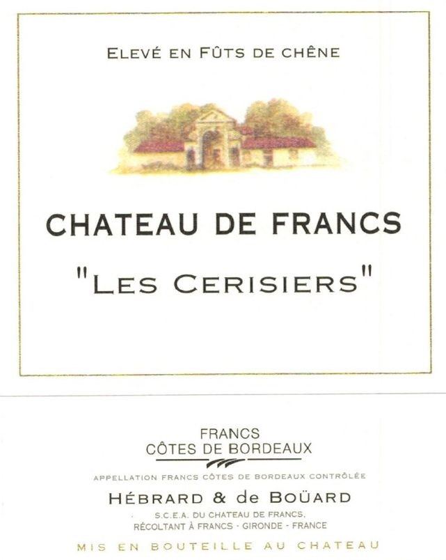 2022 Les Cerisiers Chateau de Francs Cotes de Francs