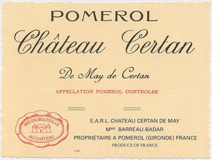 2025 Chateau Certan de May Pomerol