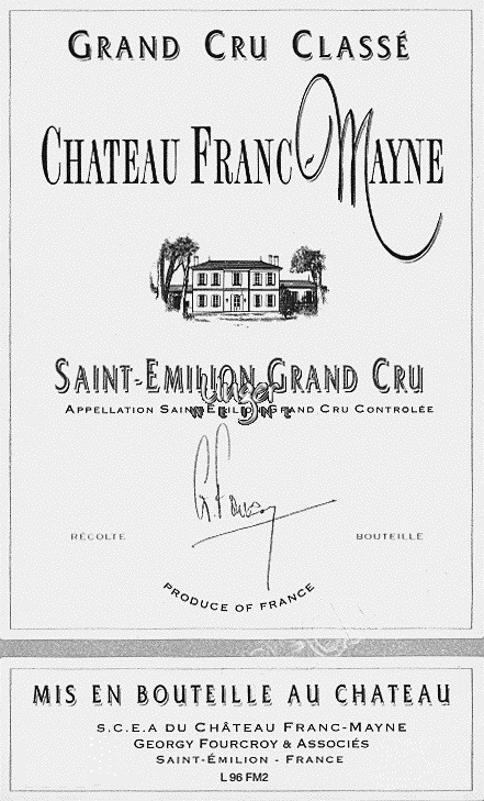 2021 Chateau Franc Mayne Saint Emilion