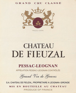 2023 Chateau de Fieuzal Rouge Chateau de Fieuzal Pessac Leognan
